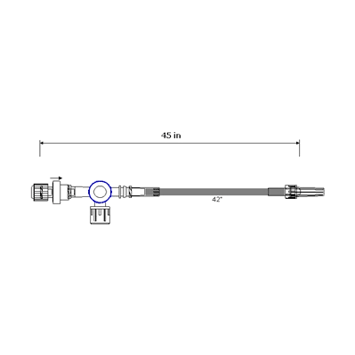 Extension Set, 45" DEHP-Free Tubing Luer Lock Connector