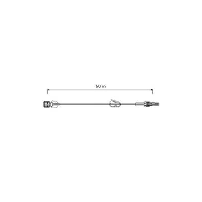 Extension Set, Pinch Clamp, 60" Tubing, 1.04 mL Small Bore