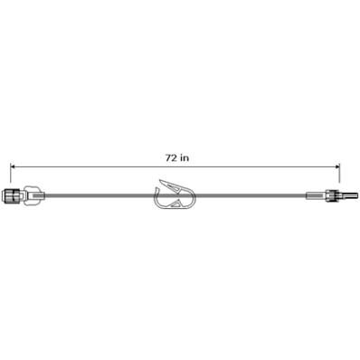 Extension Set, Pinch Clamp, 72" Tubing