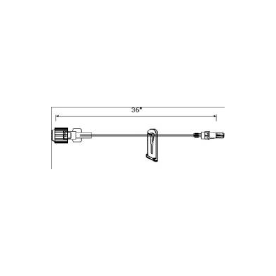 Extension Set, Removable Slide Clamp, 36" Tubing Microbore