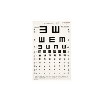 Eye Test Chart Medi-pak 10 Feet Illiterate E