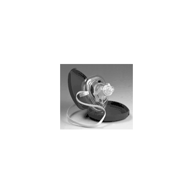 Face mask with one-way valve, with gloves and