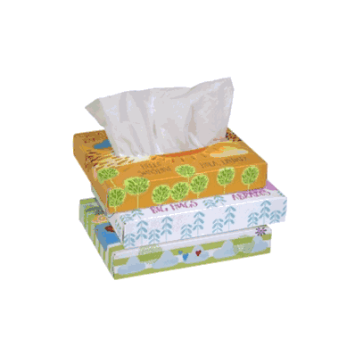 Facial Tissue, 8-2/5" X 5-1/2", 40/bx, 80 bxs/Cs (3200/cs) with 65 Count