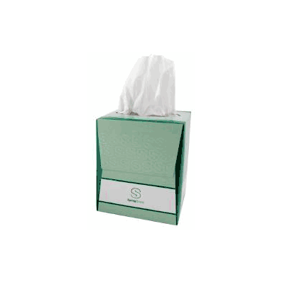 Facial Tissue Spring Grove White 8 X 9 Inch