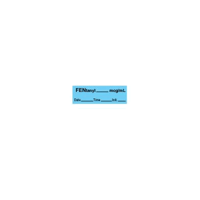 Fentanyl Label, Bright Blue