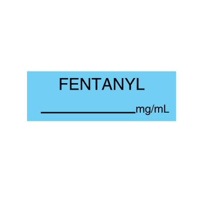 Fentanyl Label, mg/ml, Blue