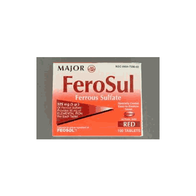 Ferrous Sulfate Ferosul 325 Mg Tablet 100 Per