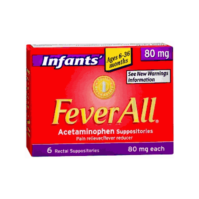 Feverall Infn 80mg Supp 6/Bx -Medline