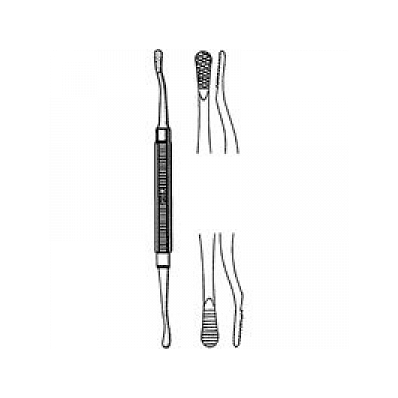 File, Bone Dbl End Plain X Serration 7"