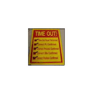 Fine Signs TIME OUT 16" Width X 24" Height, E