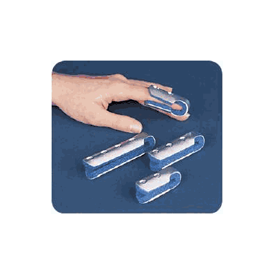 Finger Cot Splint Padded Metal Blue - Finger
