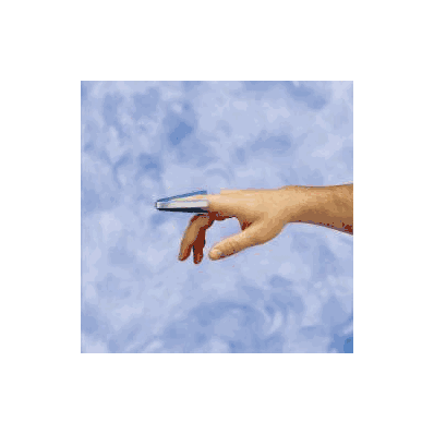Finger splint. medium frog style, unpadded, aluminum