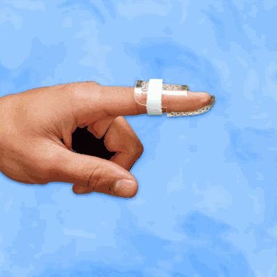 Finger splint, size 4, plastic, no fastening