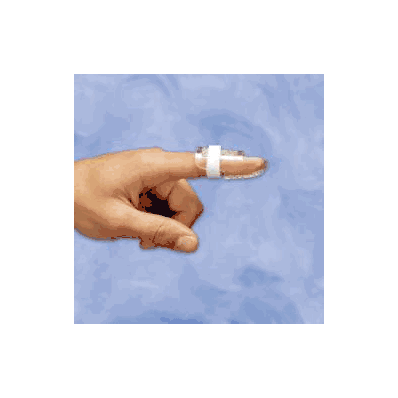 Finger splint, size 7, stax, plastic, slip-on, clear