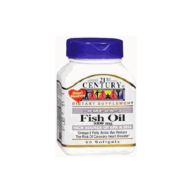 Fish Oil 21st Century 1000 Mg Softgel 60 Per