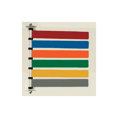 Flag System, 6flag Teal/Wht/Blu/Blk/Ylw/Red 4