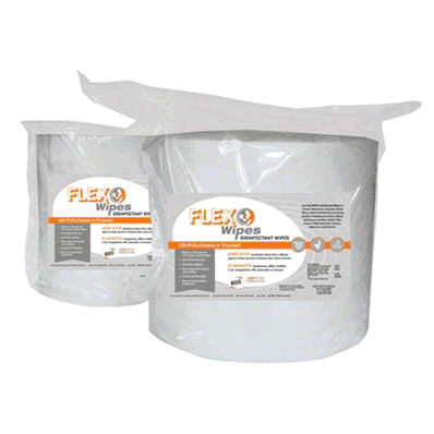 Flex Wipes Disinfectant, 8" x 6" Wipes Refill