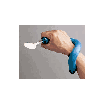 Flexible Fork Self Feeding White / Teal Plast