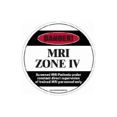 Floor Sticker Mri Zone Iv 17 Inch Diameter -