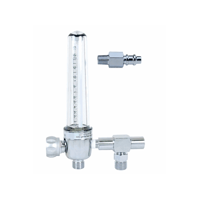 Flowmeter, Aluminum, Dual, 0-15 Lpm, Oxy