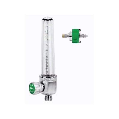 Flowmeter, Dual, Y, O2, Chemetron, Brass