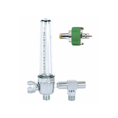 Flowmeter, Oxygen, 0-15 Lpm, Dual Brass