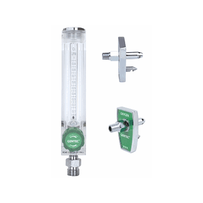 Flowmeter, Oxygen, Brass, 0-1l, Chemetron
