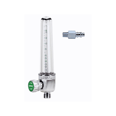 Flowmeter, Oxygen, Brass, 15l, Puiritan