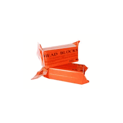 Foam, Block Head Org Vnyl 4x5x10 (9pr/Cs) -