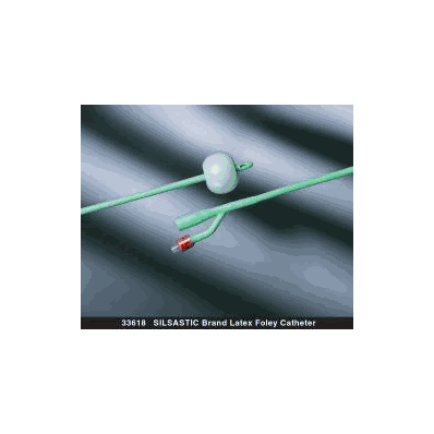 Foley Catheter, 14 Fr x 5 cc Balloon 2-Way Specialty Short Round Tip, Two Opposing Drainage Eye