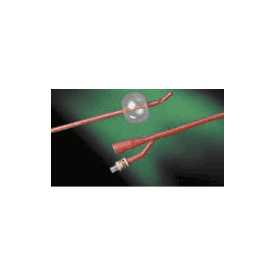 Foley Catheter, 22 Fr x 5 cc 2-Way Specialty with Medium Olive Coude Tip, Tiemann Model