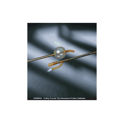 Foley Catheter, 24 Fr. Long, 30 Balloon 2-Way Coude Tip