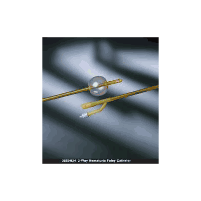 Foley Catheter, 24 Fr. Long, 30 cc Balloon 2-Way Round Tip