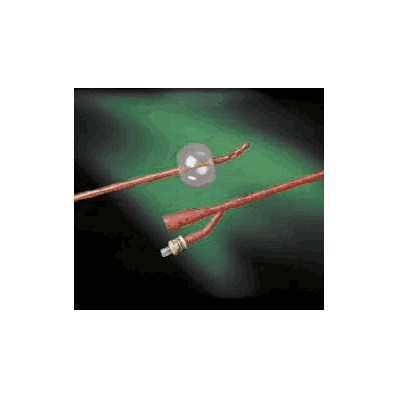Foley Catheter, 24 Fr x 5 cc 2-Way Specialty with Medium Olive Coude Tip, Tiemann Model