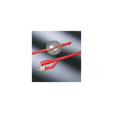 Foley Catheter, Medium with 26 Fr x 30 cc Balloon, 2-Way Medium Round Tip, Two-Staggered Drainage Eyes