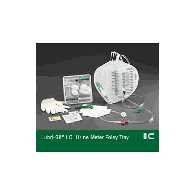 Foley Catheter Tray Lubri-sil I.C 14 Fr. - U