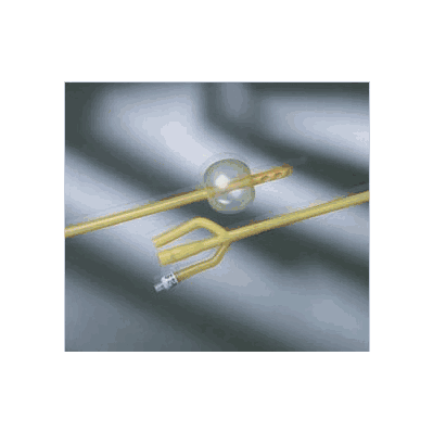 Foley Catheters, 3-Way, 18 Fr, 30 cc Balloon, 12/Cs