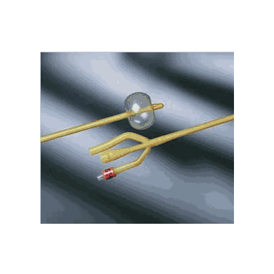 Foley Catheters, 3-Way, 18 Fr, 30 mL, 12/Cs