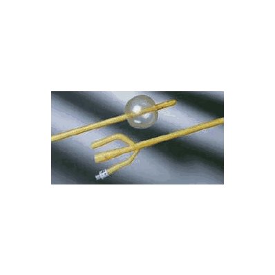 Foley Catheters, 3-Way, 18 Fr, 30 mL, 12/Cs