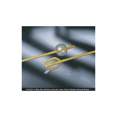 Foley Catheters, 3-Way, 20 Fr, 30 mL, 12/Cs