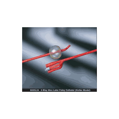 Foley Catheters, 3-Way, 22 Fr, 30 mL, 12/Cs