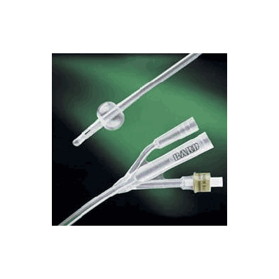 Foley Catheters, 3-Way, 22 Fr, 5 mL, 12/Cs