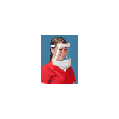 Wide Face Shield w/Drape Long, 100/Bx - Health