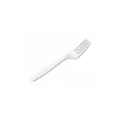 Fork General Purpose White Plastic - Fork, Po