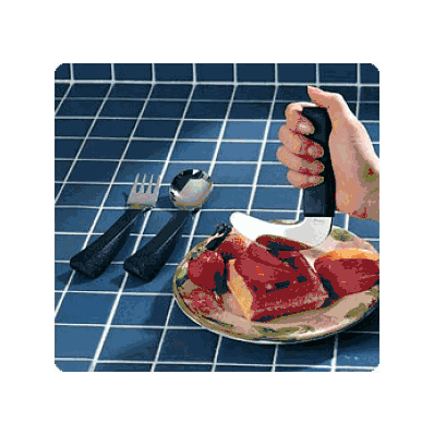Fork, Utensil, Right Hand, Curved, Bult Hndl
