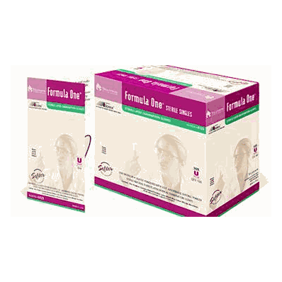 Formula One Sterile Latex Exam Gloves, Pdr 2