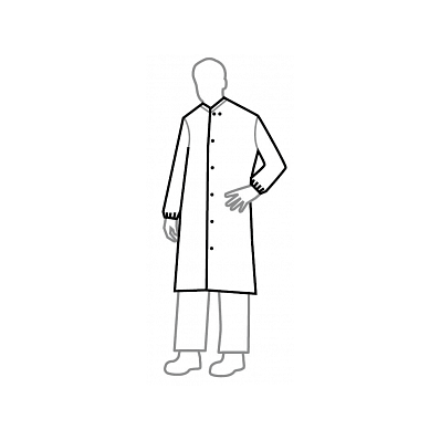 Frock, Clean & Sterile, White, El Wrists, 4x
