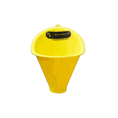 Funnel, Yellow, Plastic for use with Rx Des
