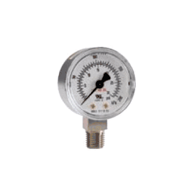 Gauge, Bottom Part, 4000 PSI 2" OD, 1/4" NPT Chrome
