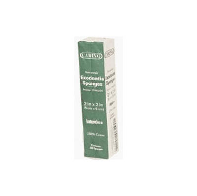 Gauze Pad Caring Cotton 2 X 2 Inch Square -